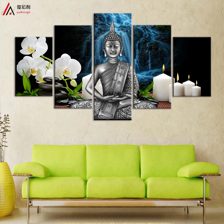 5 без рамки красивая Будда Буддизм картина современное искусство куадро домашний