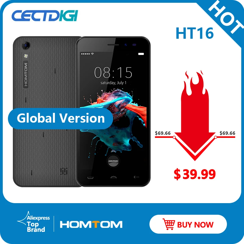 Смартфон HOMTOM 16 1+8Гб батарея 3000 мАч камера 8 Мп экран 5 0&quot|Смартфоны| |