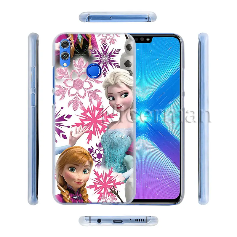 Чехол для телефона для Honor Y9 Y7 Y5 Y6 Y9 Honor 10 20 Lite 8X 8A играть прозрачную крышку панк Эльза тату принцесса Капа Coque