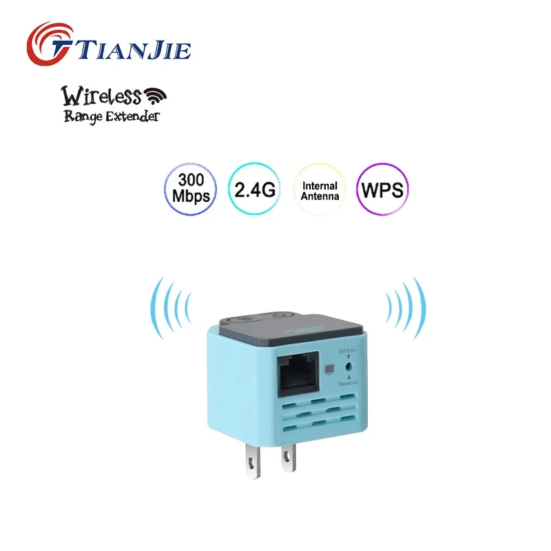 TIANJIE Беспроводная розетка Wi-Fi ретранслятор 300 Мбит/с домашний усилитель 802.11N/B/G
