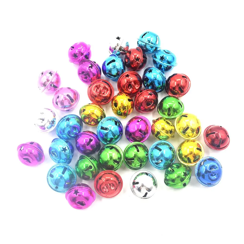 

10pcs Colorful Iron Metal 24*20mm Jingle Bell Christmas Decoration Pet Pendants Key DIY Crafts Handmade Accessories