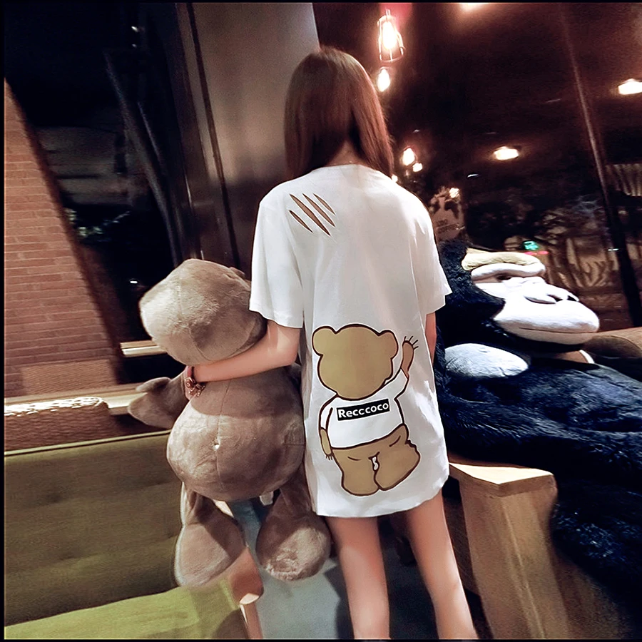 Summer T Shirt Women Cotton Fashion Harajuku Kawaii Tshirt Korean Style Ulzzang Streetwear T-Shirt Plus Size Clothing 5G39 | Женская