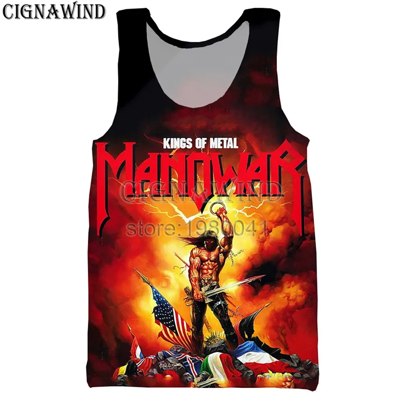 Новая популярная майка для мужчин/женщин Manowar final battle world tour с 3D принтом жилеты