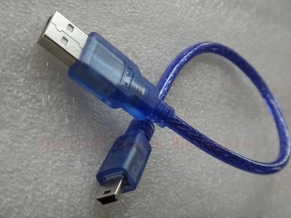 DHL 500 шт 30 см 1FT синхронизация мини 5P USB кабель USB-A B для передачи данных MP3/4