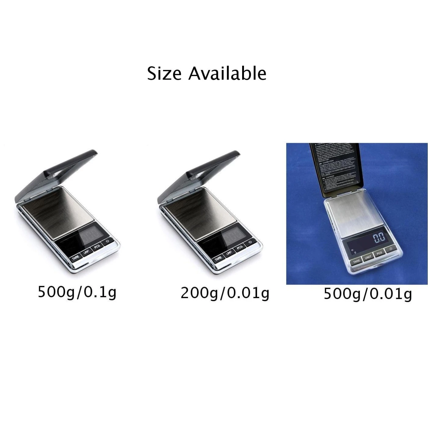 

Electronic Pocket Mini Digital Jewelry Weighing Scale 500g/0.01g & 200g/0.01g