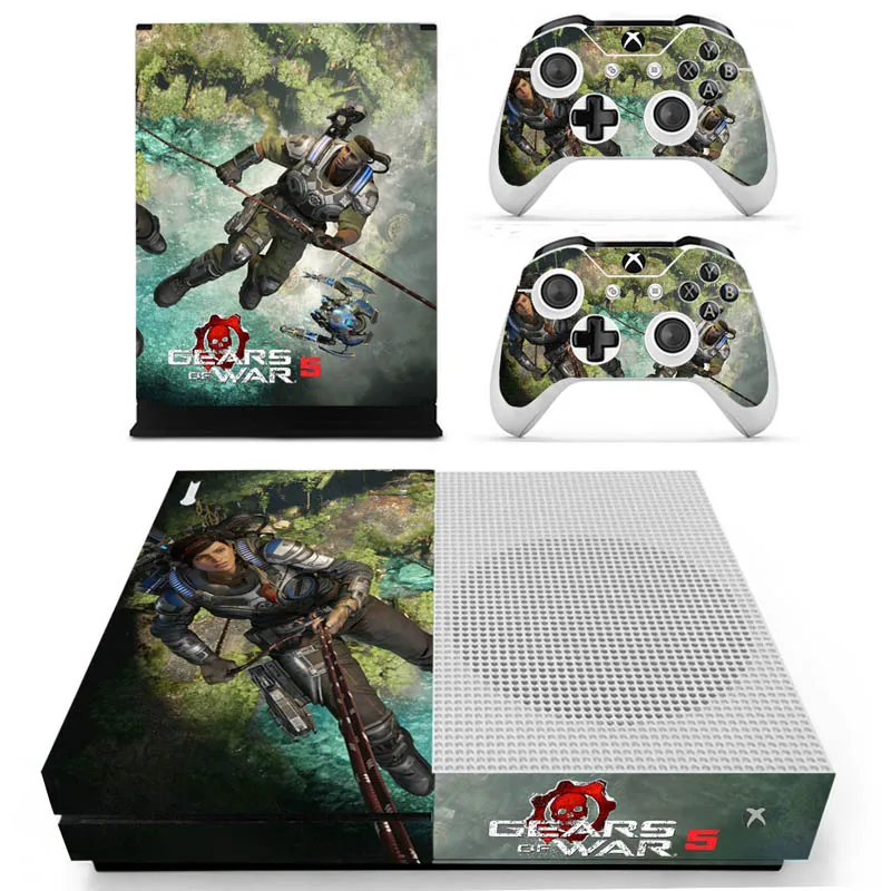 S-1459 GEARS 5 виниловые наклейки для xbox One S консоль с двумя беспроводными контроллерами - Цвет: S-1459