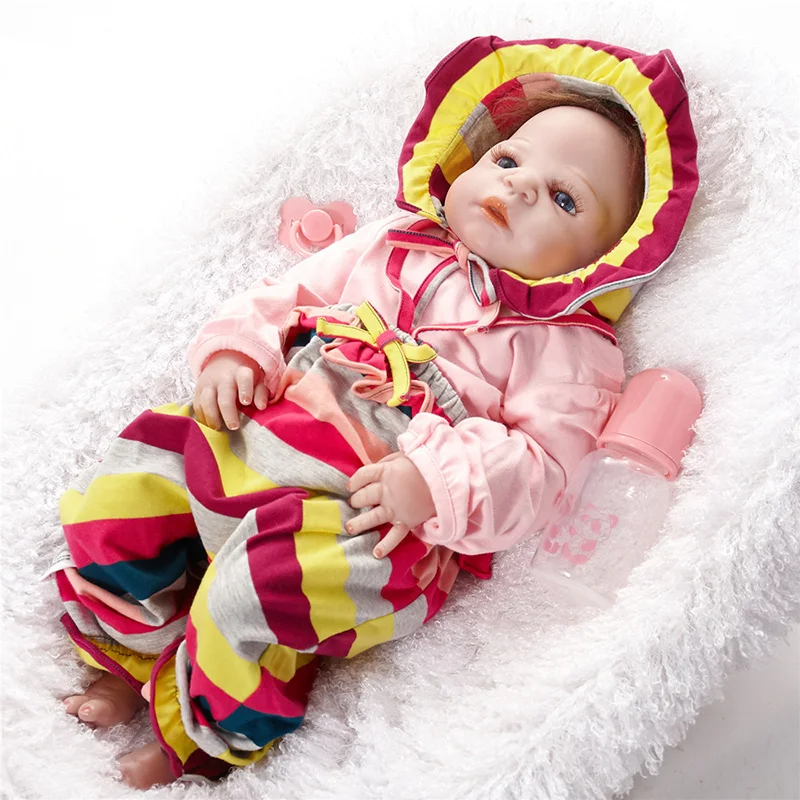 Силиконовые возрождается Куклы ребенка BJD с большим Средства ухода для век