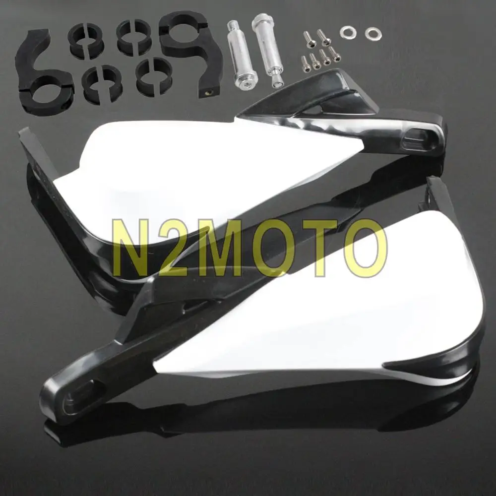Универсальный черный мотоцикл 22 мм 28 мм Handguard Dirt Bike 7/" ручная щетка для Honda Kawasaki KTM Suzuki Yamaha - Цвет: Black White