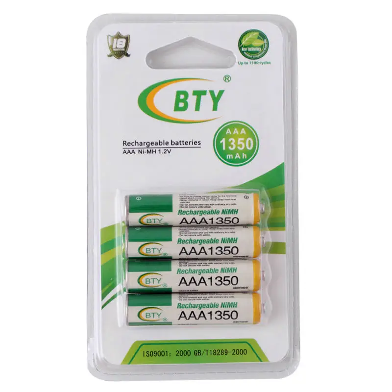 8 шт. BTY 1350 мАч NIMH AAA перезаряжаемая батарея aaa 1 2 в NI MH NH Bateria HR03 игрушечная