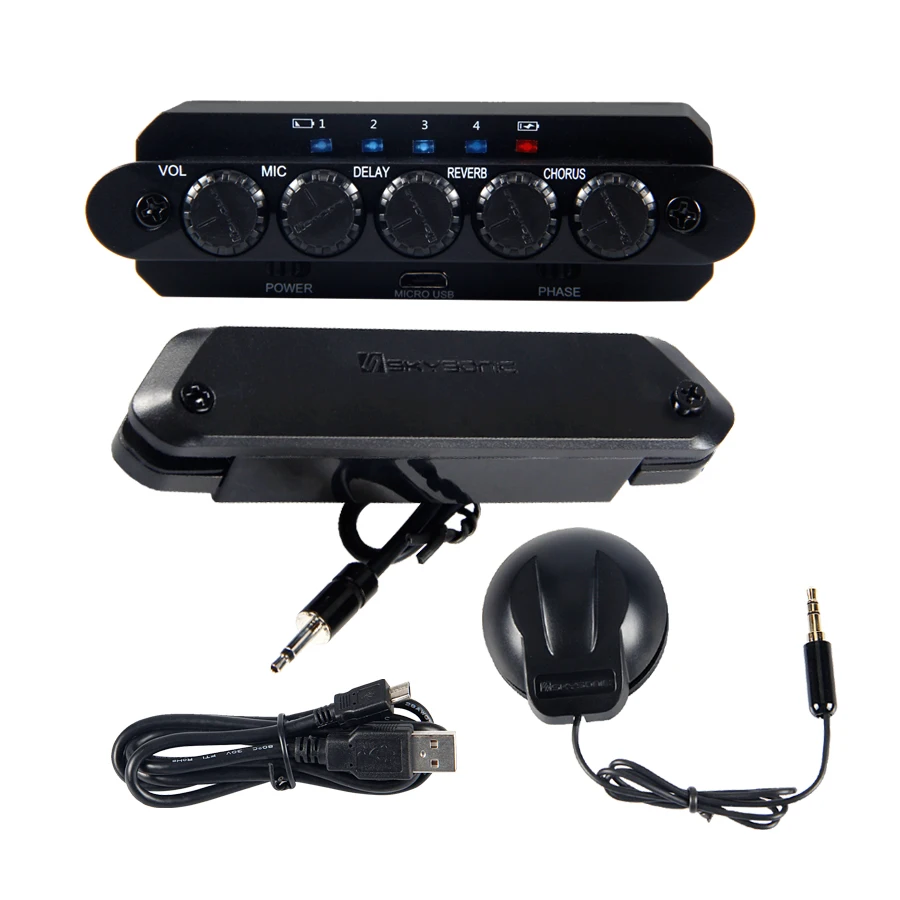 SKYSONIC R2 резонансный звукосниматель для гитары с магнитным звукоснимателем