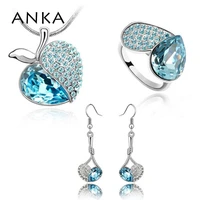 anka limited rhodium plated fashion big for apple shining luxury austria crystal jewelry set crystals from austria 83766