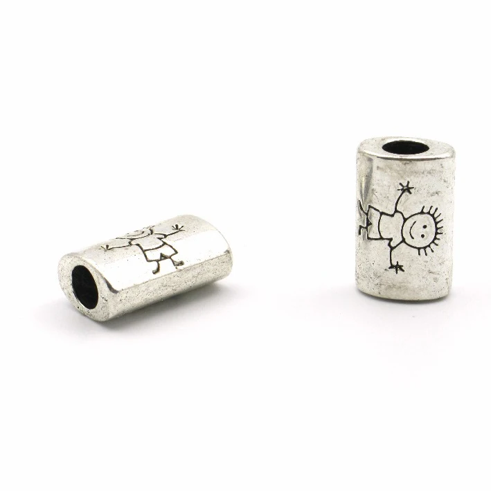 10 шт. для 5 мм круглых кожаных изделий мальчик сын бусины ползунок Сделай браслет