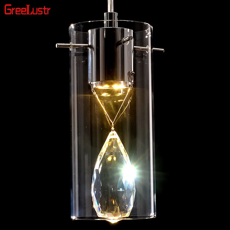 Европейский K9 хрустальный подвесной светильник креативный стеклянный абажур светодиодный подвесной светильник для бара, столовой светодиодный подвесной светильник