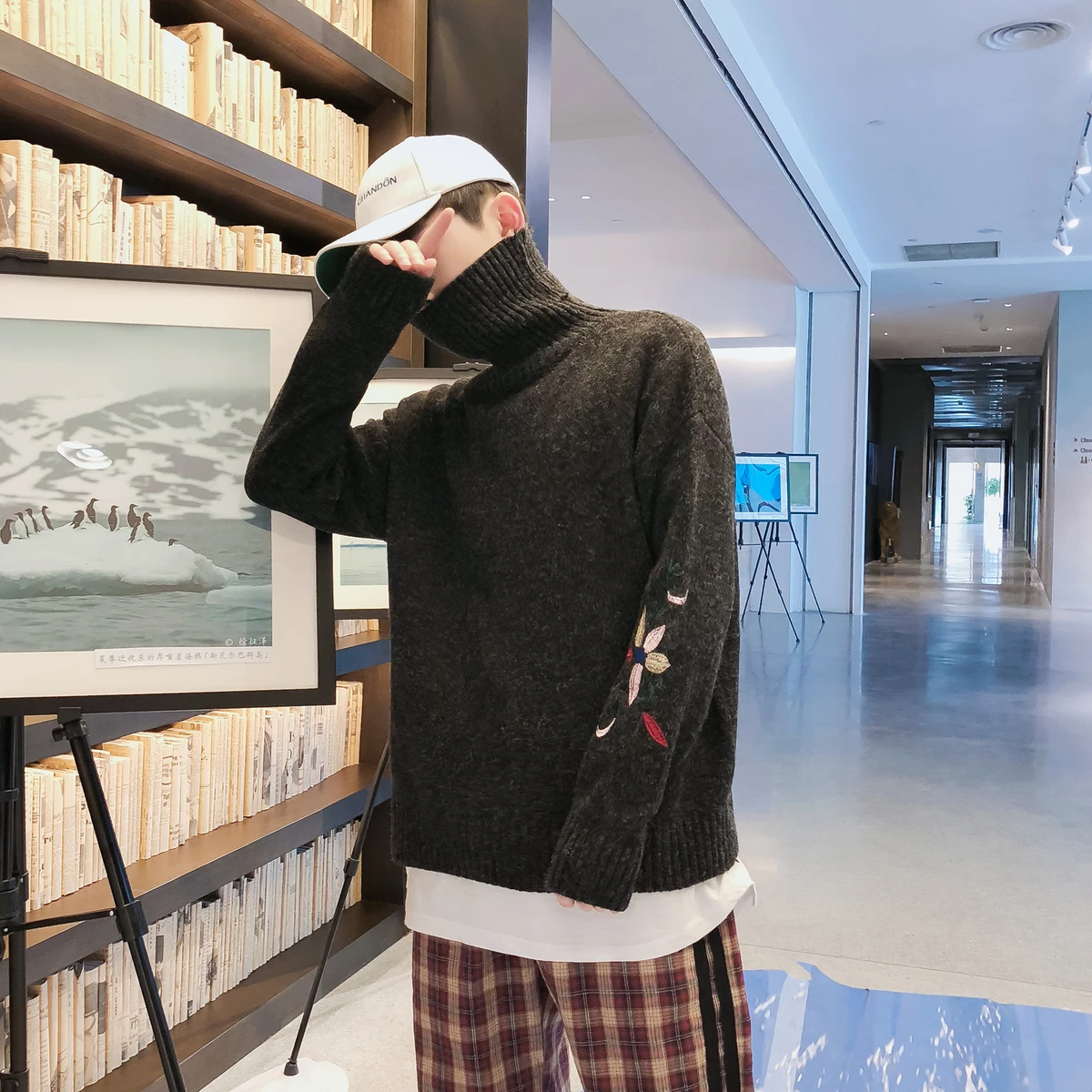 2018 осенние и зимние новые мужские теплый свитер корейский случайные свободные