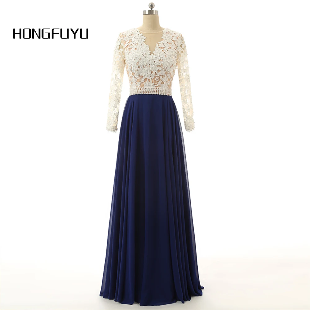 Высокое качество круглый вырез Vestidos de Fiesta Длинные вечерние платья