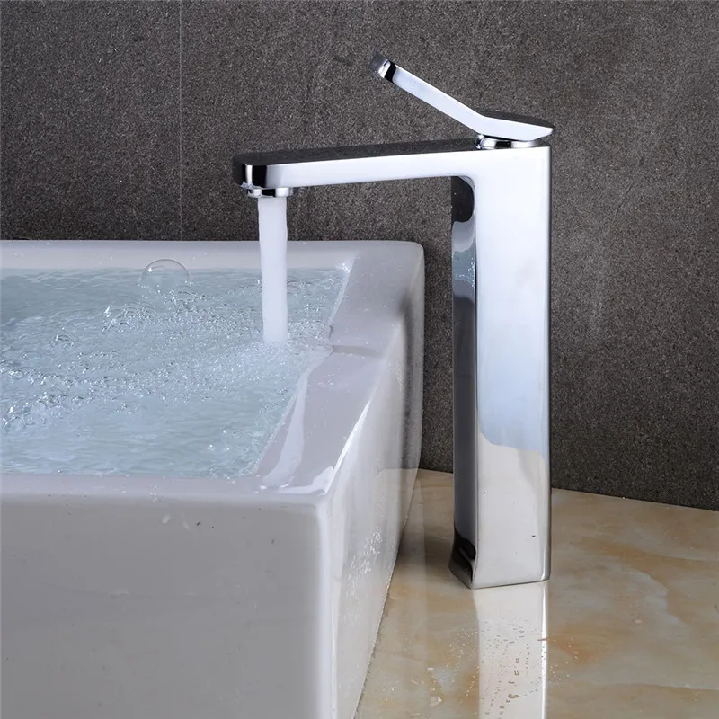 

Bathroom Basin Faucet Chrome Brass Sink Mixer Tap Single Handle Water Tap Washbasin Faucet Hot&Cold Tap Crane Elegant Torneira