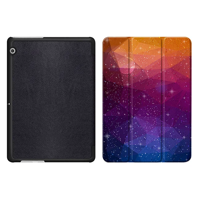 HW001 MTT цветной многоугольник чехол для huawei MediaPad T3 10 9," подставка флип из искусственной кожи чехол для Funda Honor Play Pad 2 9,6 дюймов планшет - Цвет: HW001