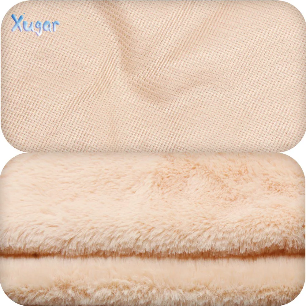 

Xugar Good quality imitation rabbit fur plush fabric,felt cloth,carpet decoration,Clothing shoes Scarf material,145cm*90cm/pcs