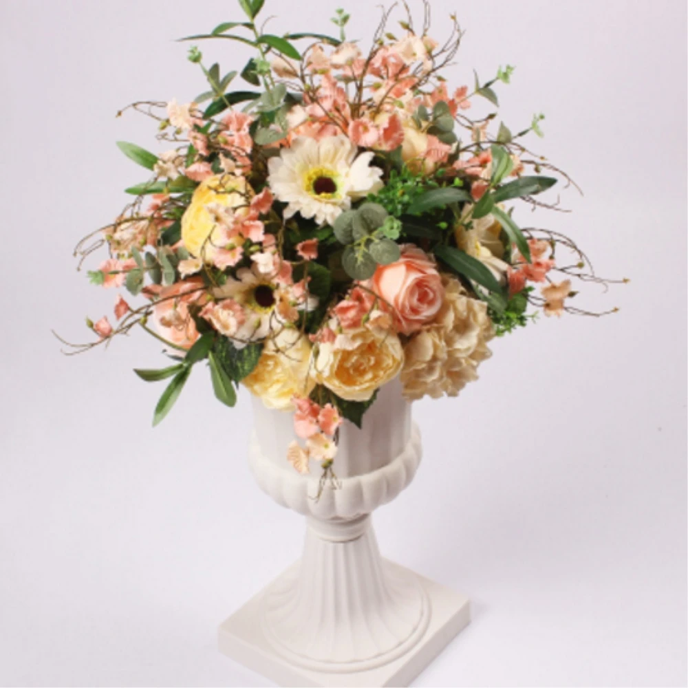 

Silk Flower Ball Flower Rack For Wedding Centerpiece Home Room Decoration Party Supplies DIY Road Lead Craft Flower 9 Color