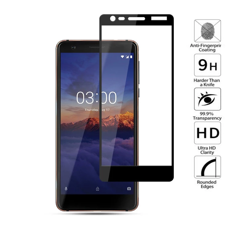 Для Nokia 3 1 закаленное стекло с полным покрытием для защита экрана 2018 TA 1049 1057 1063 1070