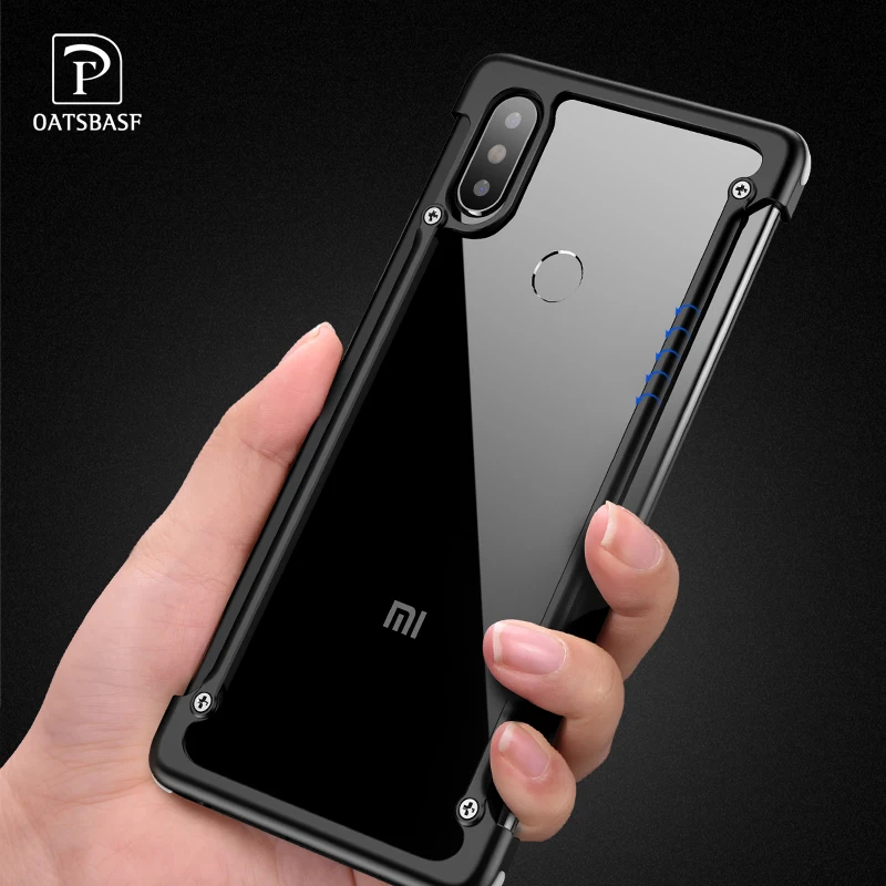 OATSBASF металлический чехол для подушки безопасности для Xiaomi Mi 8 чехол персональный металлический бампер чехол для Xiaomi Mi 8 чехол Роскошный Дизайн Оболочка