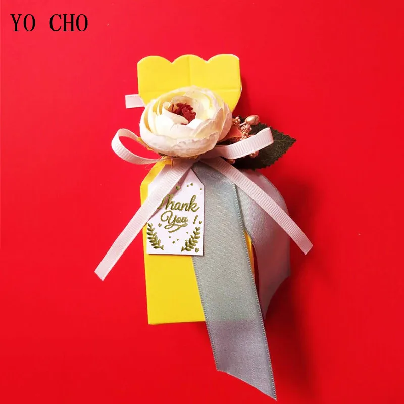 Искусственные пионы YO CHO 5 шт. искусственные цветы подарочные коробки пакеты для