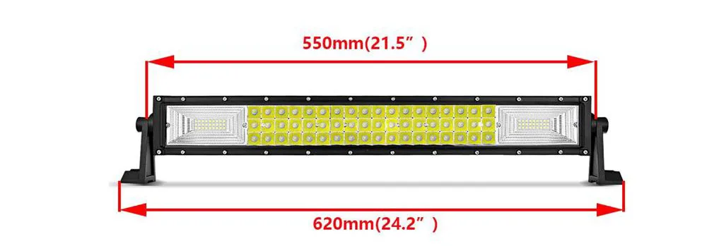 Auxmart 2" 324 Вт 34" 486 Вт 4" 594 Вт 50" 702 Вт трехрядный изогнутый СВЕТОДИОДНЫЙ световой бар внедорожный рабочий свет комбинированный Луч 4X4 4WD светодиодный бар 12 В 24 В