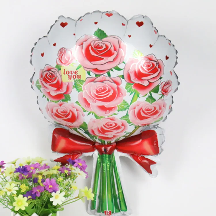 41*64 см роза цветок алюминиевые шары день рождения Декор шары|balloons birthday|balloon