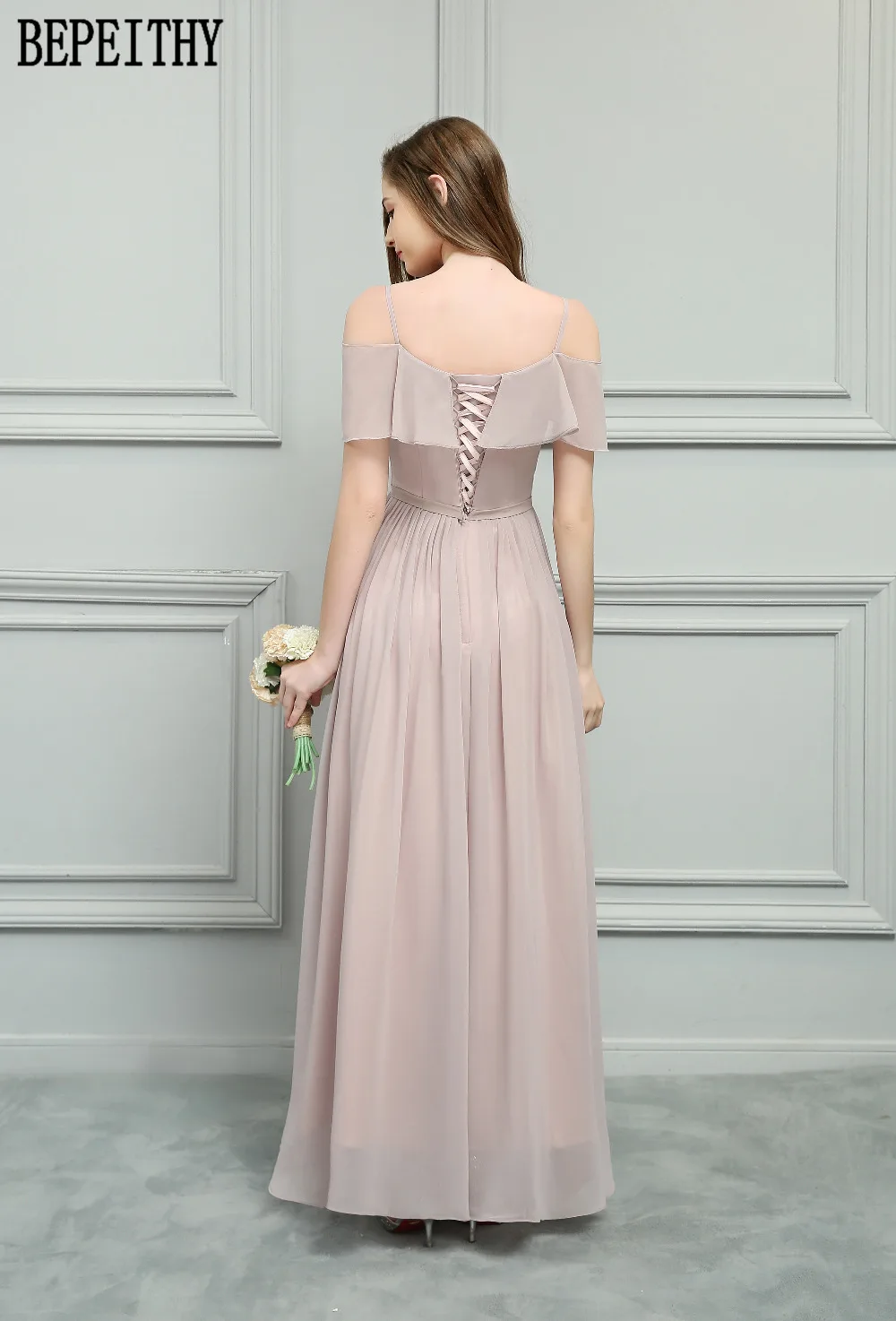 Женское шифоновое платье трапеция BEPEITHY длинное подружки невесты 2019|bridesmaids designer