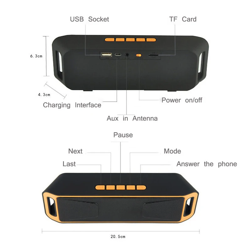 Larryjoe беспроводной динамик Bluetooth 4 0 Caixa De Som стерео сабвуфер колонки TF USB FM радио