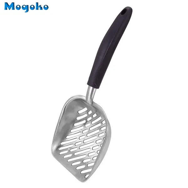 Mogoko 1 шт., новинка, металлическая Полезная Лопата для кошачьего туалета, Песочная Лопата для домашних животных, артефакт, товары для собак из нержавеющей стали, металлические совок для уборки, совок - Цвет: 1x Dark Blue Handle