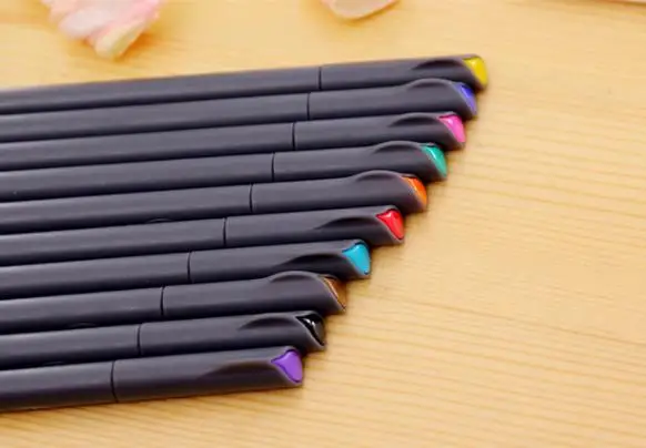 10pcs/set Watercolor Pencils Hook Line Pen Art Supplies for Kids Drawing Set Stationery Copic Sketch Markers School Supplies