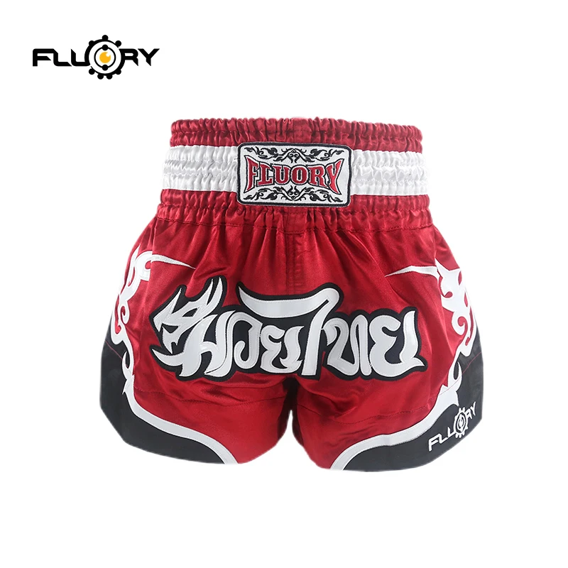 Мужские и женские шорты Fluory детские боксерские с вышивкой MMA Муай Тай для боевых