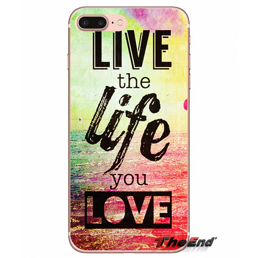 For iPhone X 4 4S 5 5S 5C SE 6 6S 7 8 Plus Samsung Galaxy J1 J3 J5 J7 A3 A5 2016 2017 Ocean Live the Life You Love Soft Case | Мобильные