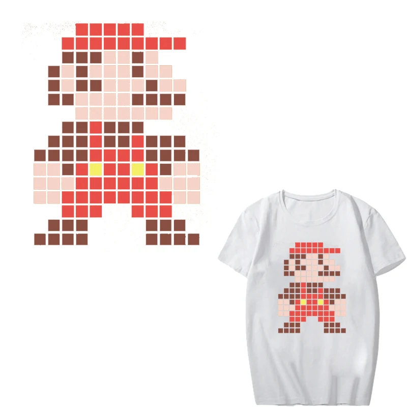 Фото Мультяшные нашивки Super Mario для одежды детская футболка сделай сам свитшот одежда