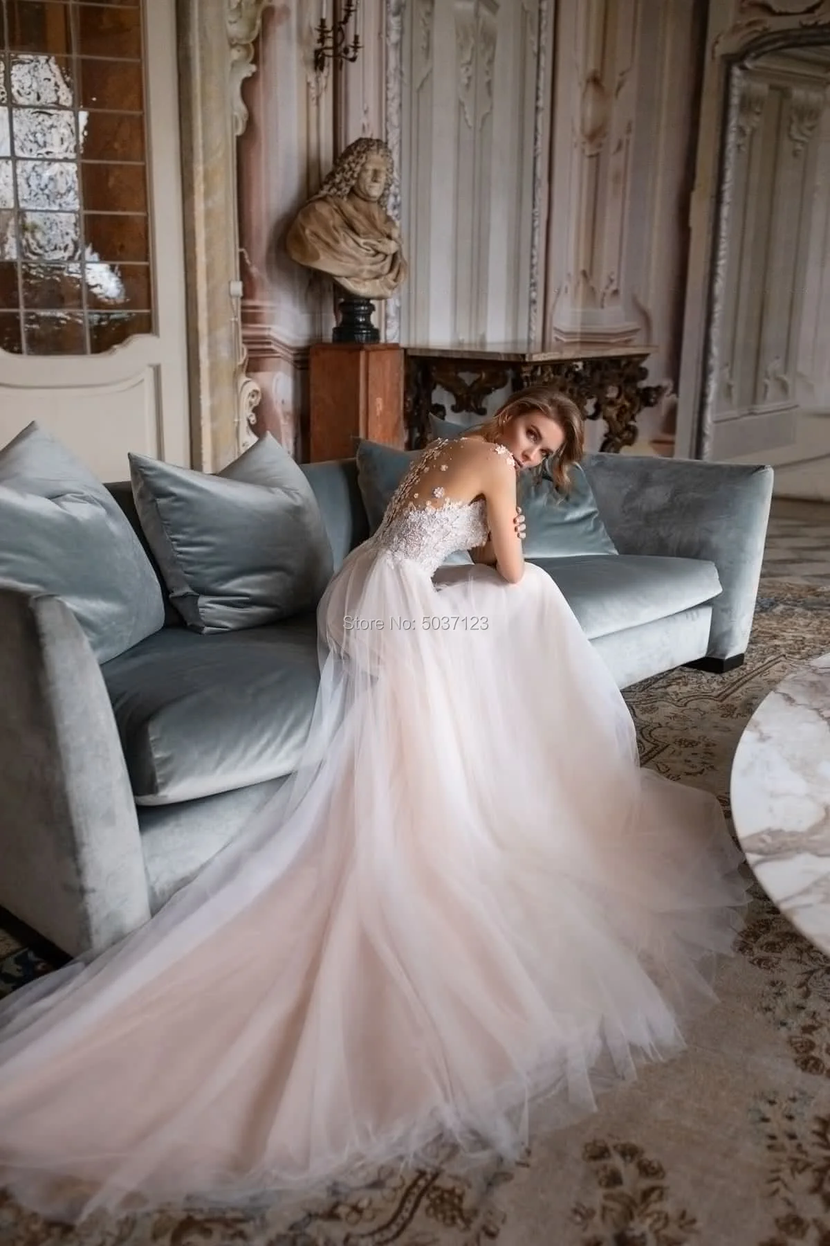 Трапециевидные Свадебные платья Vestido De Noiva с рукавами крылышками без рукавов