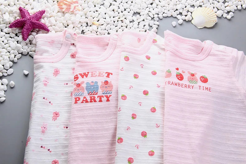 2 Pcs/set Cartoon Baby Rompers For Summer Short Sleeve Boys&amp Girls Romper Costume Jumpsuits Infant Clothes New | Детская одежда и