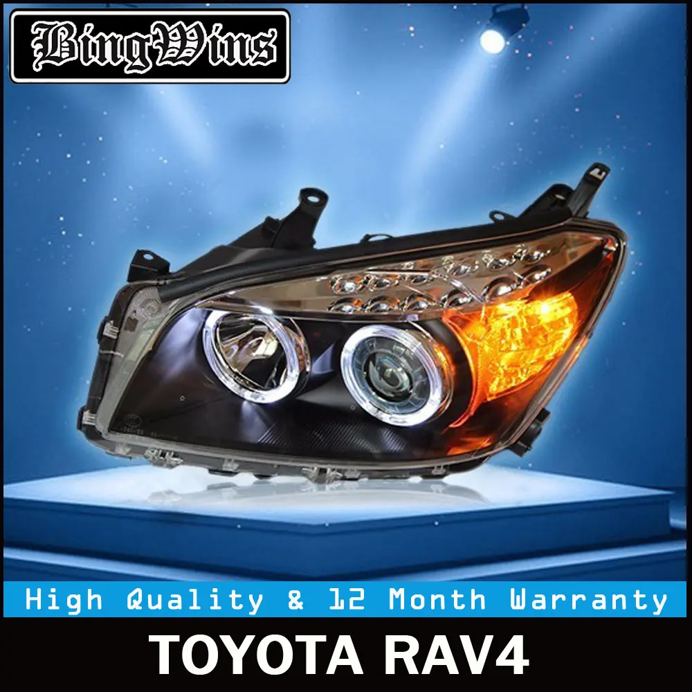 BEINGWINS Автомобильная фара для Toyota RAV4 головной светильник s 2009-2013 для RAV 4 светодиодный Ангел глаз DRL Q5 bi xenon объектив h7 Ксенон передний светильник