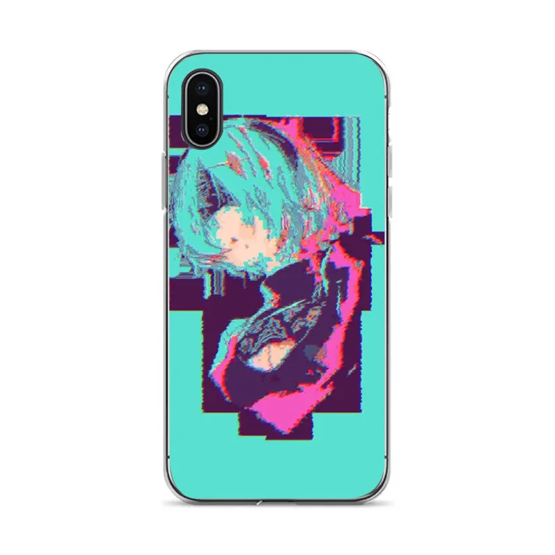 Outmix Yorha № 2 Тип b силиконовый чехол для мобильных телефонов iPhone 6 6s 7 8X5 5S SE plus 8 XR XS max |