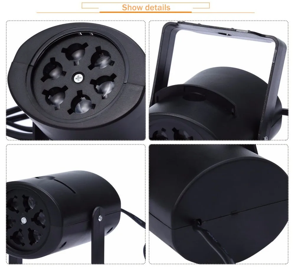 Мульти-карты рождественское освещение украшения LED Снежинка проектор