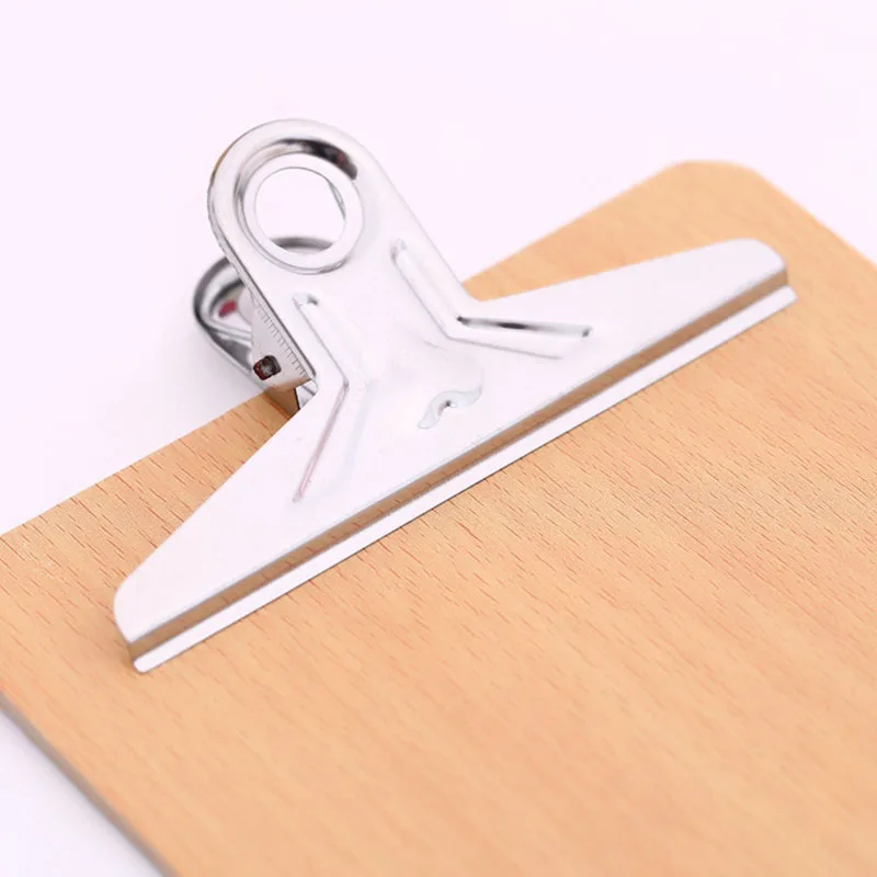 1pc A4 Wooden Clipboard File Folder Stationary Board Hard Writing Plate Clip Document Bag Clipboard|Планшет с зажимом для