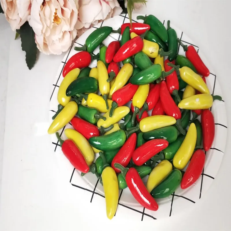 Искусственная Имитация красного перца искусственная фотоигрушка кухня еды