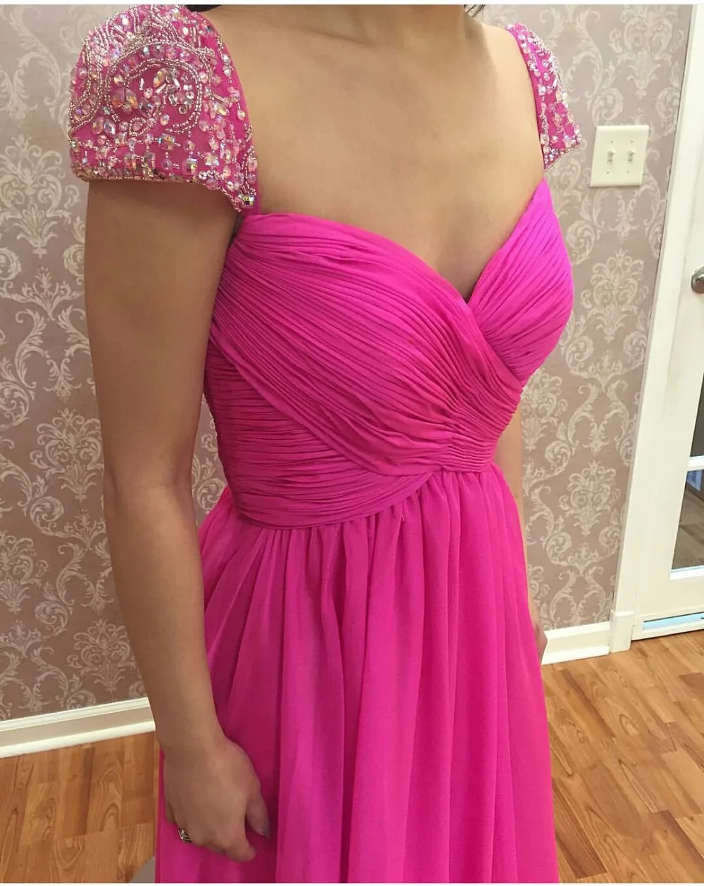 Новое Прибытие Милая Пром Платья 2017 Vestidos Де Феста Платье Длиннее Шифоновое Ruched
