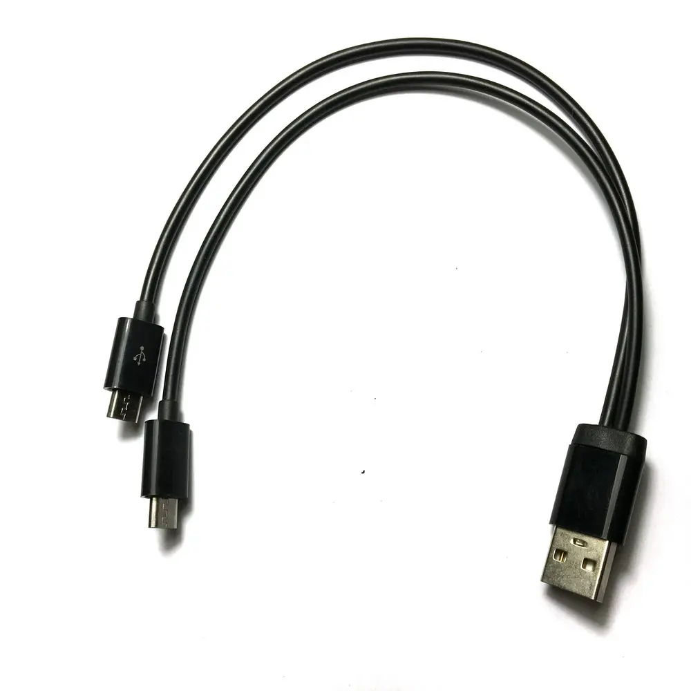 Новый универсальный черный USB A Male to Micro B + Y split 1:2 кабель для зарядки питания|Кабели