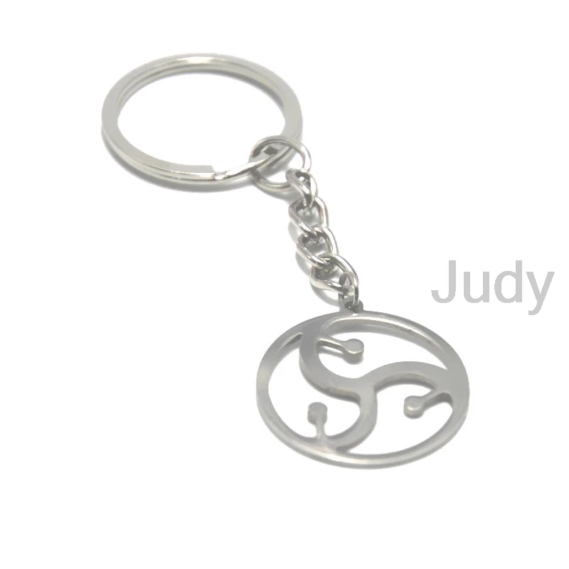 keyring 12 шт./лот БДСМ символ Фетиш очарование ожерелье кожа Pride логотип SM эмблема мазохизм брелок-браслет Закладка - Окраска металла: keyring