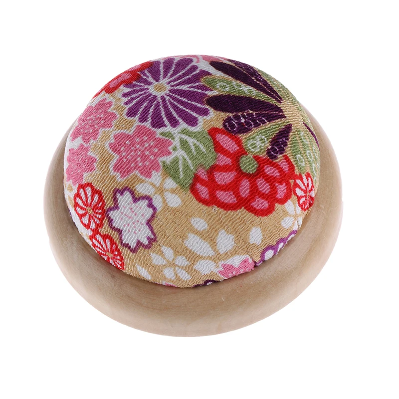 1pcs Ball Shaped Random Color DIY Craft Needle Pin Cushion Holder Sewing Stitch Needlework Wood Bottom Cushions | Дом и сад