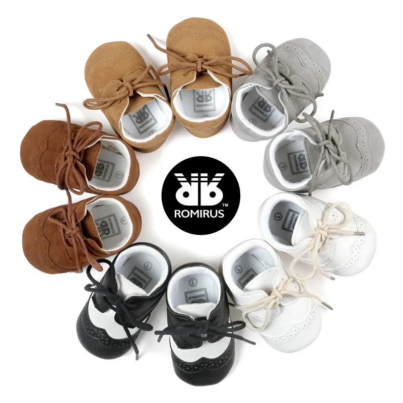 

ROMIRUS Gentleman Baby Shoes Soft Sole First Walkers Classic Casual Shoes Baby Moccasins Infant Boys Fashion Sneakers