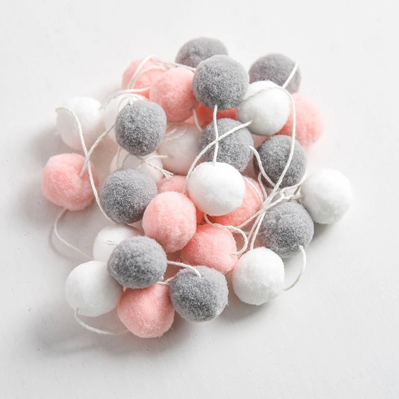Tofok DIY 30 шт. красочные Hairball Висячие веревочные Подвески 2,3 м INS скандинавском стиле детская комната для девочек украшение дома - Цвет: T12