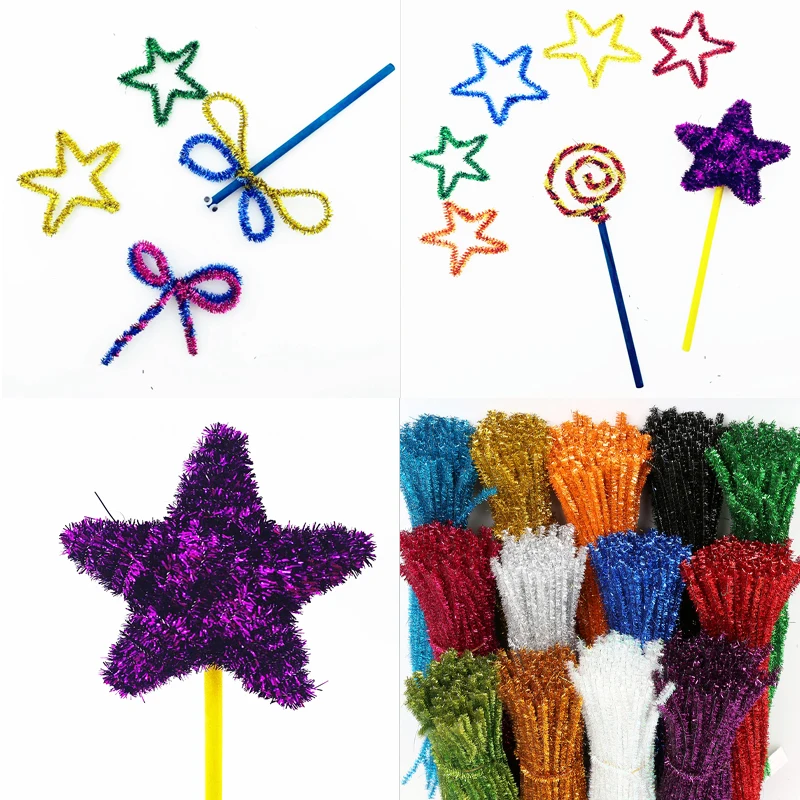 100 шт./лот 30 см Разноцветные стебли синели детский материал ручной работы детские