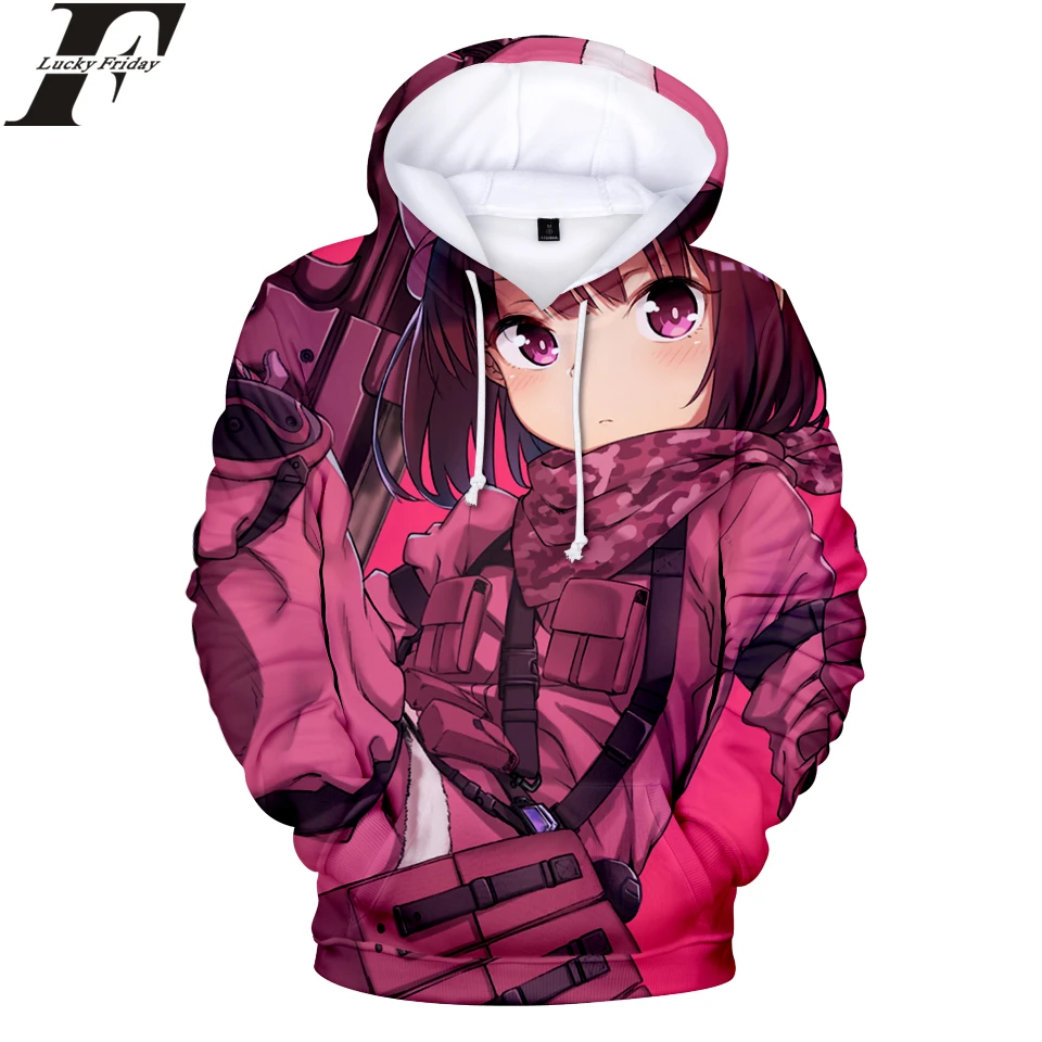 Sword Art 3D Print Pullover Hoodies Sweatshirt SAO Anime Women/Men Fashion Style Casual Clothes Plus Size | Женская одежда
